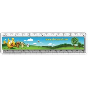 .060 Clear Plastic Rulers, InkJet Full Color + white, (1.5" x 6.25") Round corners