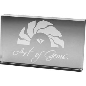 Clear Rectangular Acrylic Paper Weight (3"x 5"x 3/4") Laser Engraved