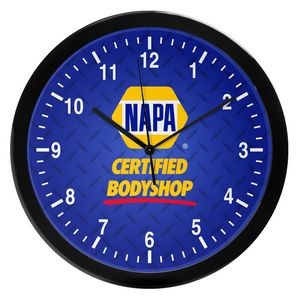 12" Economy Round Wall Clock with Full Color Imprint