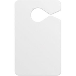 .020 White Gloss Vinyl Plastic Parking Tag (2.4" x 3.9") - Non printed