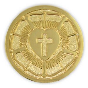 Religious Pin - Lutheran Seal, Rose