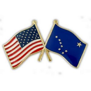 Alaska & USA Flag Pin