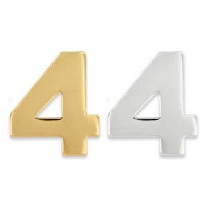 Number "4" Lapel Pin - Gold or Silver
