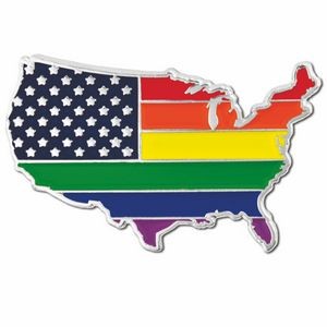 Gay Pride USA Lapel Pin