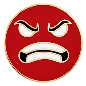 Angry Face Emoji Pin
