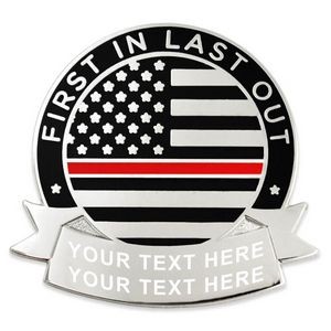 Thin Red Line Pin - Engravable