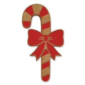 Red Wood Candy Cane Pin