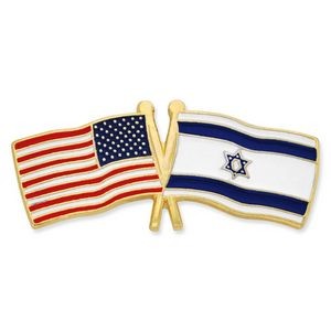 USA & Israel Flag Pin