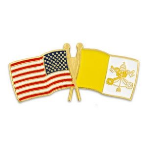 USA & Vatican City Flag Pin