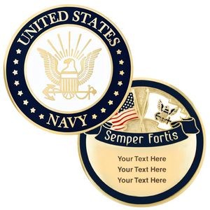Officially Licensed Engravable U.S. Navy Coin