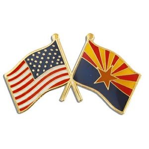 Arizona & USA Flag Pin