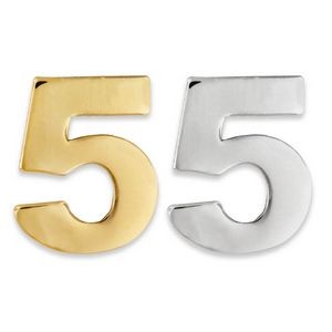 Number "5" Lapel Pin - Gold or Silver