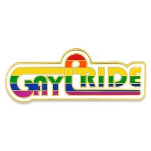 Retro Gay Pride Lapel Pin