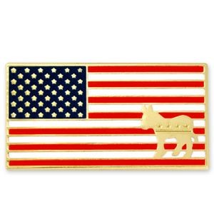 American Flag Democrat Pin