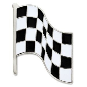 Checkered Racing Flag Pin