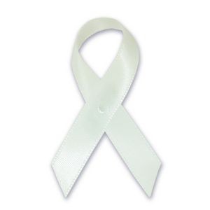 Cloth Awareness Ribbon - 25 Pack - White
