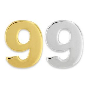 Number "9" Lapel Pin - Gold or Silver