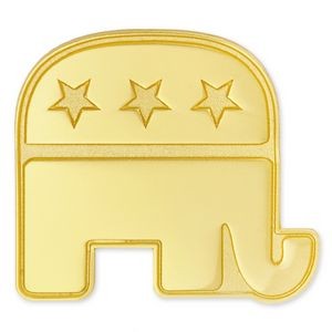 Gold Republican Elephant Pin