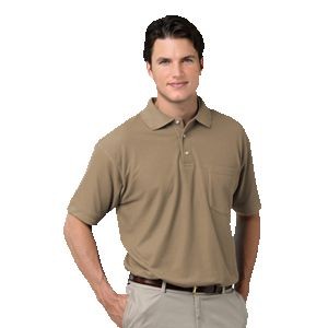 Men's TEFLON Treated Pique Shirt w/Patch Pocket