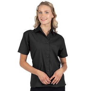 Ladies' Short Sleeve Superblend Poplin Shirt w/Matching Buttons