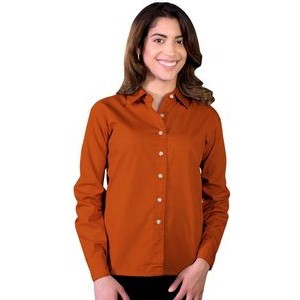 Ladies' Long Sleeve Superblend™ Poplin Shirt