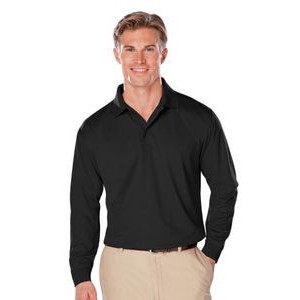 Adult Long Sleeve Snag Resistant Wicking Polo Shirt w/ Matching Buttons