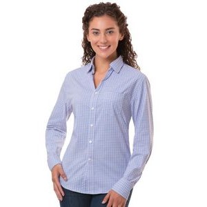 Ladies' Tricolor Plaid Woven Shirt