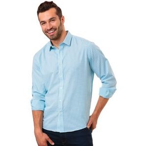 Men's L/S Untucked Tricolor Woven Plaid Shirt