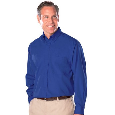 Men's Long Sleeve Superblend™ Poplin Shirt w/Matching Buttons