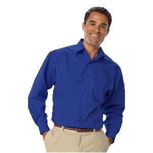 Men's Easy Care Stretch Poplin Long Sleeve Shirt w/Patch Pocket