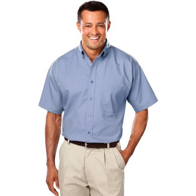 Men's Short Sleeve Superblend™ Poplin Shirt w/Matching Buttons