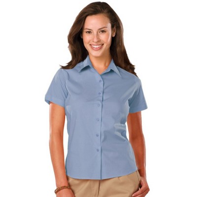 Ladies' Short Sleeve Stretch Poplin Shirt