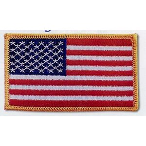 Stock American Flag Patch - Left Shoulder (3 1/2"x2")