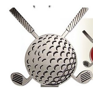 QUIKTURN Hat Clip Crossed Golf Clubs with Ball Marker - 5 Day Production (2" x 1 3/4")