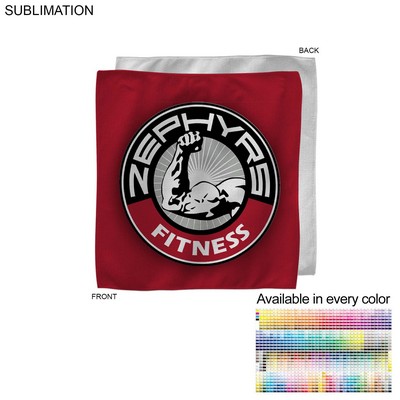 Microfiber Dri-Lite Terry Cooling Refresher Towel, 10x10, Sublimated Edge to Edge 1 side