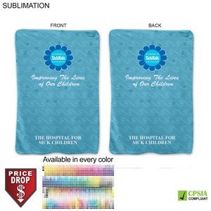Ultra Soft and Smooth Microfleece Baby Blanket 30x40, Sublimated Edge to Edge 2 sides