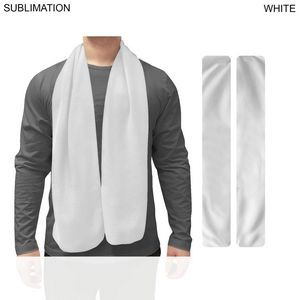 Ultra Soft and Smooth Microfleece White Scarf, 8x60, Blank Only