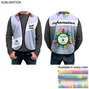 Domestic Made Poplin Vest, Fully Sublimated front and back, Uniform, Volunteer, Safety Vest