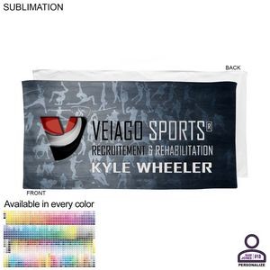 Personalized Plush and Soft Velour Terry Cotton Blend Shower Towel, 24x48, Sublimated Graphics