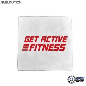 48 Hr Quick Ship - Microfiber Moisture Wicking, Cooling, Sweat, Suede Towel, 15x15, Sublimated