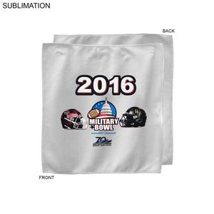 Bowl Game Rally Towel in Microfiber Dri-Lite Terry, 12x12, Sublimated Full color Logos