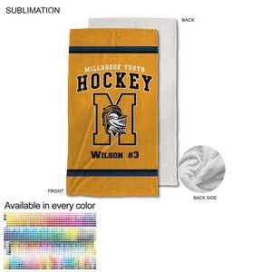 Team Blanket in Plush and cozy Mink Flannel Fleece, 30x60, Stadium size, Sublimated edge to edge