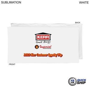 48Hr Quick Ship - Heaviest Weight, Plush Velour Terry White Beach Towel, 30x60, Sublimated