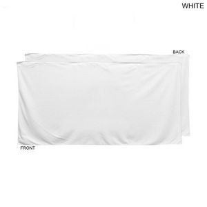 Plush and Soft Velour Terry Cotton Blend White Pool, Shower Towel, 24x48, Blank Only