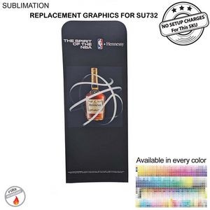 Replacement Full Color Graphics Double Sided for 3'W x 96"H EuroFit Straight Wall, NO SETUP CHARGE