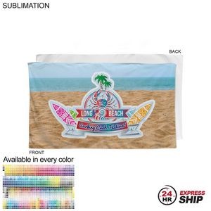 24 Hr Express Ship - Plush and Soft Velour Terry Cotton Blend Beach Towel, 35x60