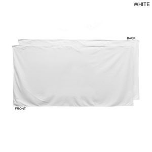 Plush Velour Terry Cotton Blend White Beach Towel, 30x60, Blank Only