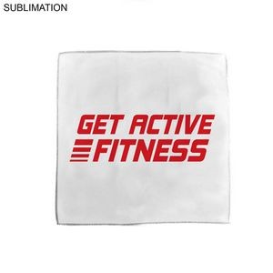 Microfiber Moisture Wicking, Cooling, Sweat, Suede Towel, 15x15, Sublimated 1-color or Full Color
