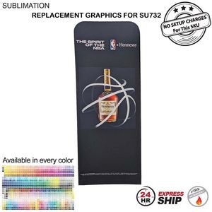 24 Hr Express - Replacement Full Color Graphics Double Sided for 3'W x 96"H EuroFit Straight Wall