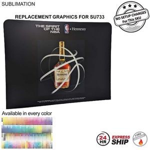 24 Hr Express - Replacement Full Color Graphics Double Sided for 8'W x 8'H EuroFit Straight Wall
